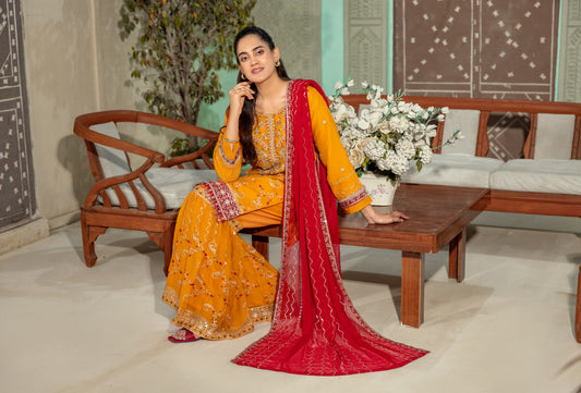 Abeer Luxury Handwork Gharara Collection 3-Piece