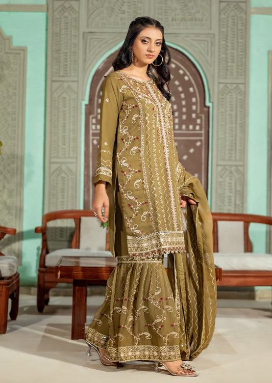 Abeer Luxury Handwork Gharara Collection 3-Piece