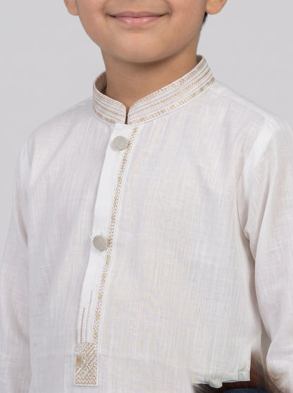 Kids Embroidered Kurta Pajama – Traditional Pakistani Outfit for Boys