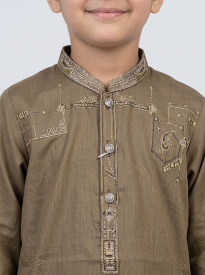 Kids Embroidered Kurta Pajama – Traditional Pakistani Outfit for Boys