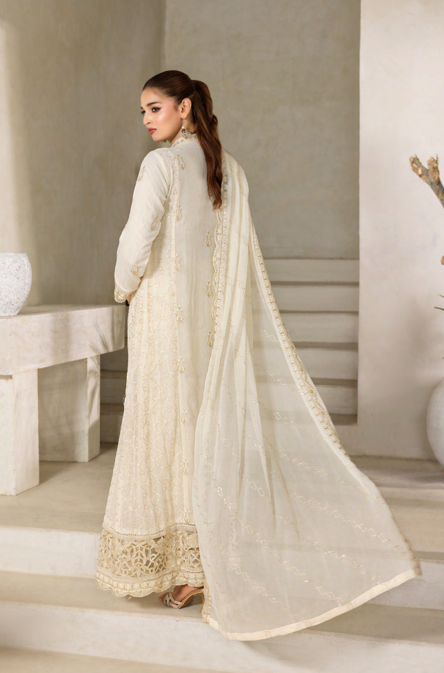 Mahru Luxury Chiffon Vol. 3 Embroidered Traditional 3-Piece Suit Design 01