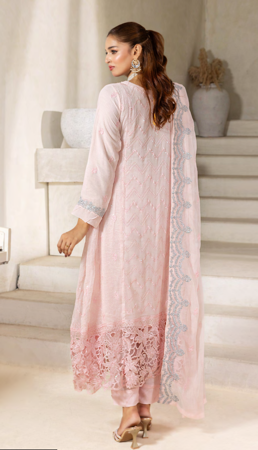 Mahru Luxury Chiffon Vol. 3 Embroidered Traditional 3-Piece Suit Design 03