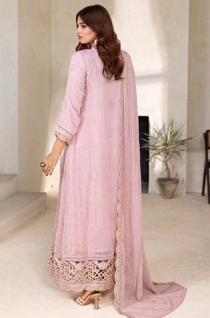 Mahru Luxury Chiffon Vol. 3 Embroidered Traditional 3-Piece Suit Design 06