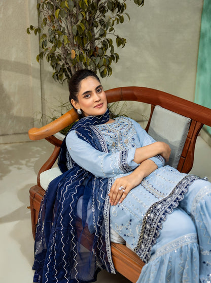 Abeer Luxury Handwork Gharara Collection 3-Piece