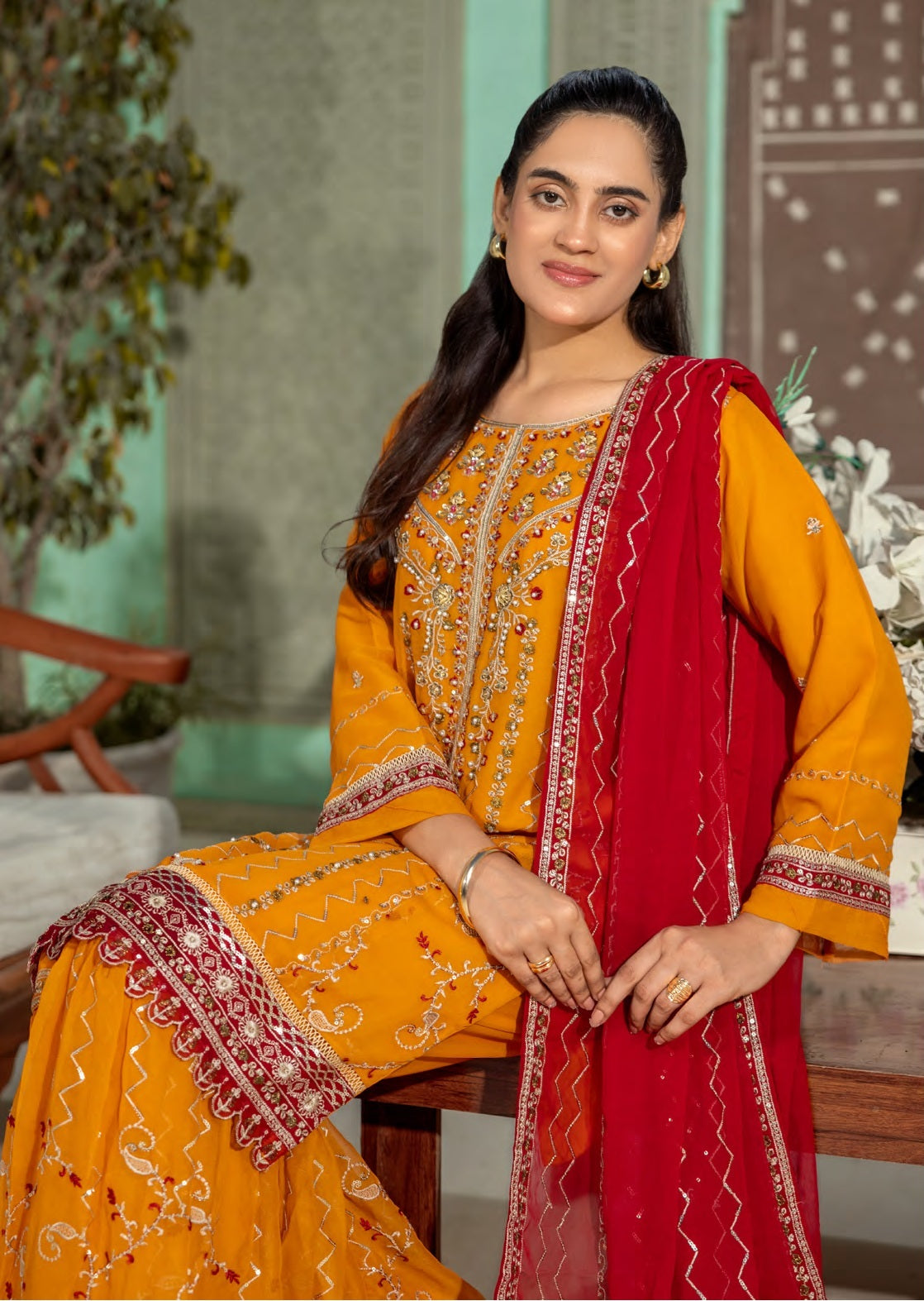 Abeer Luxury Handwork Gharara Collection 3-Piece