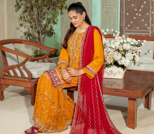 Abeer Luxury Handwork Gharara Collection 3-Piece