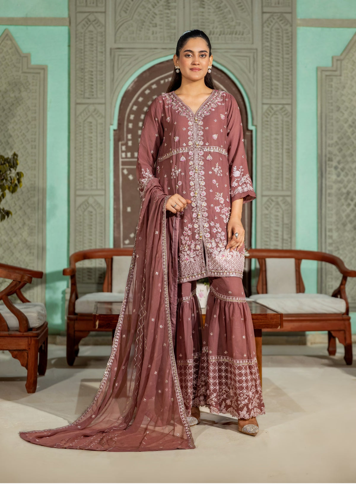 Abeer Luxury Handwork Gharara Collection 3-Piece