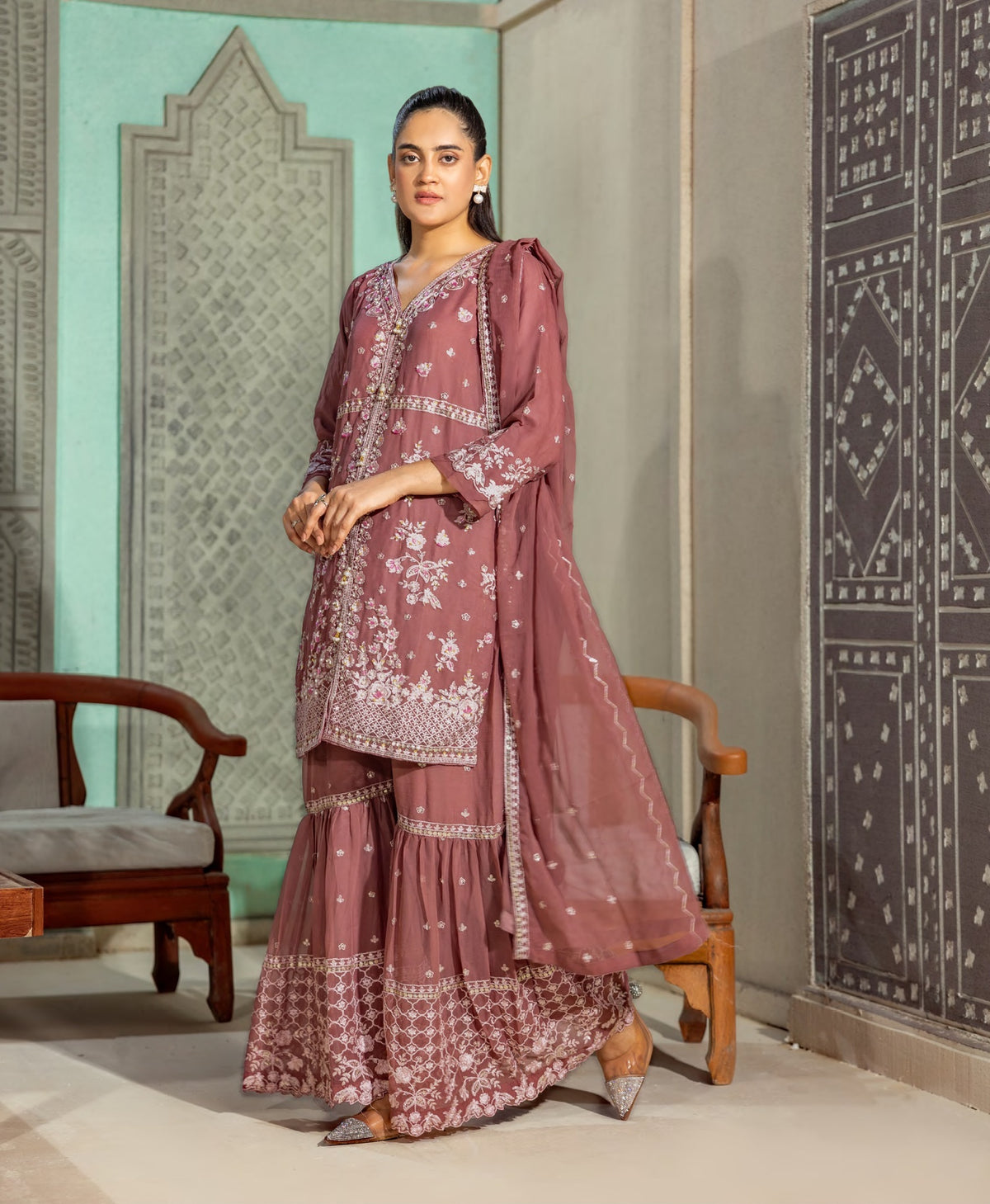 Abeer Luxury Handwork Gharara Collection 3-Piece